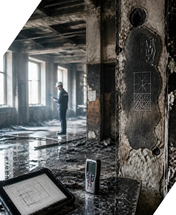 Обследование зданий после пожара в Москве от 15854 р. | ЭкспертизаРоссия