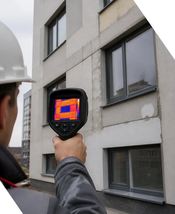Тепловой неразрушающий контроль строительных конструкций в Москве