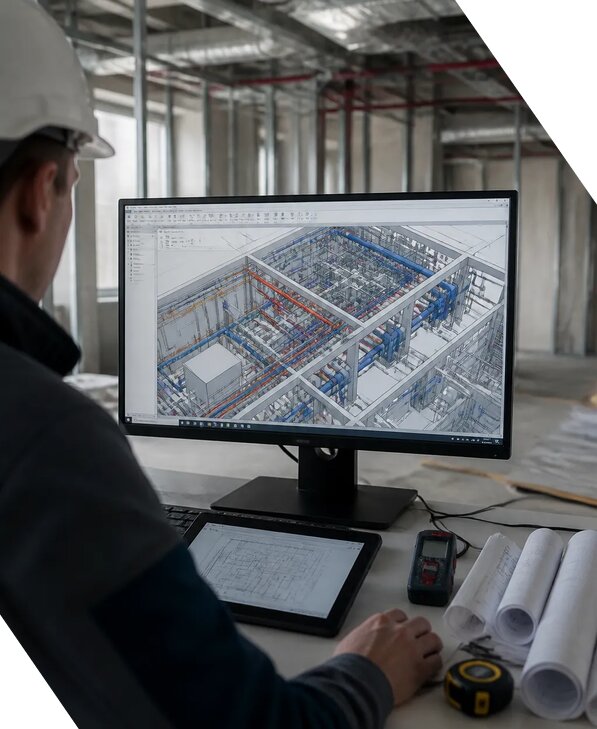 Создание BIM модели инженерных сетей для объектов в Москве